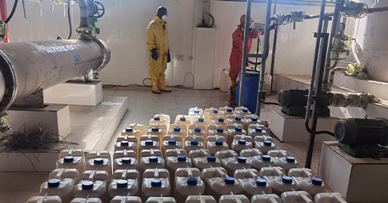 First batch of Sulphuric acid product-Ethiopian plant